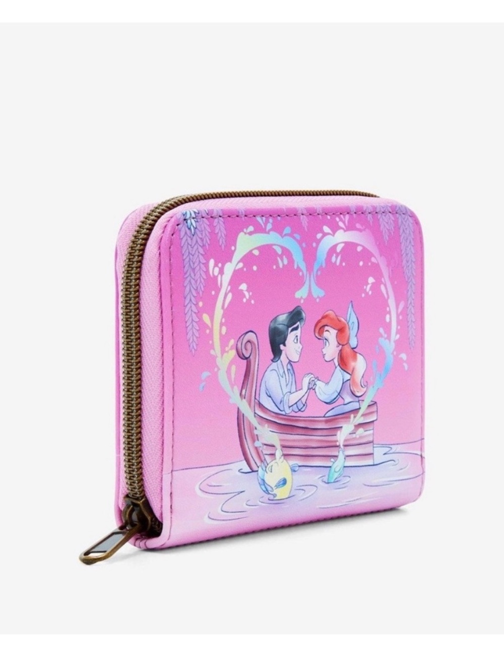 Loungefly Disney The Little Mermaid Ariel Kiss The Girl Zipper Wallet - Picture 2 of 4